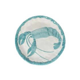 Homár mintás lapos tányér 30 cm türkiz