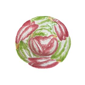 Articsókás mély tál 26 cm zöld-mályva