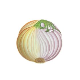 Hagyma mintás tál 22 cm sárga-lila