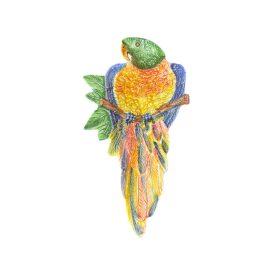 Fakanál tartó tálka 25*10 cm papagáj mintás