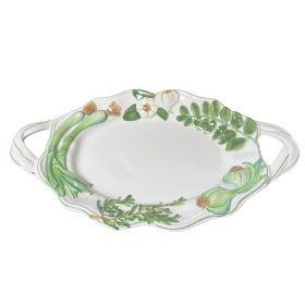 Fokhagyma mintás lapos, ovális tál 39*30 cm